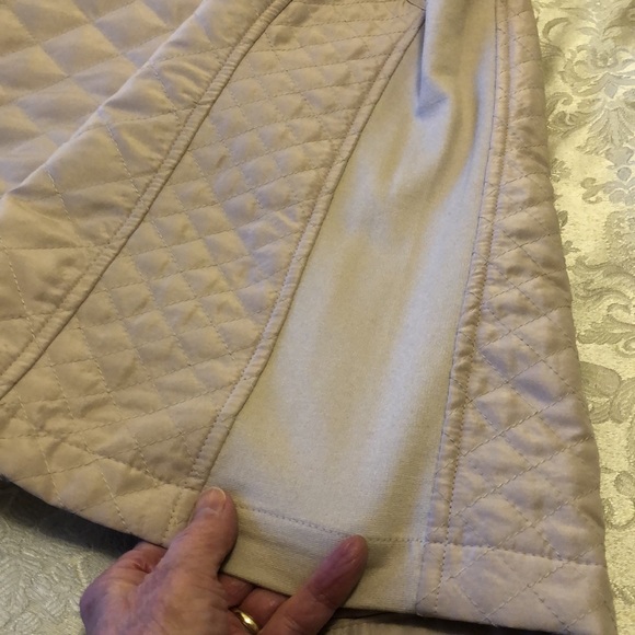 ALIA QUILTED VEST BEIGE SIZE 12P LIGHT FULLZIP 2 POCKET VERY GOOD CONDITION #016 - Picture 7 of 14
